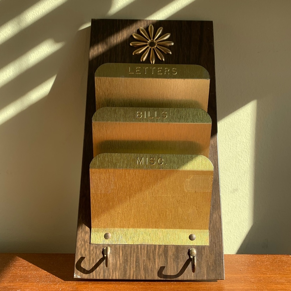 Vintage 60s Mail Organizer